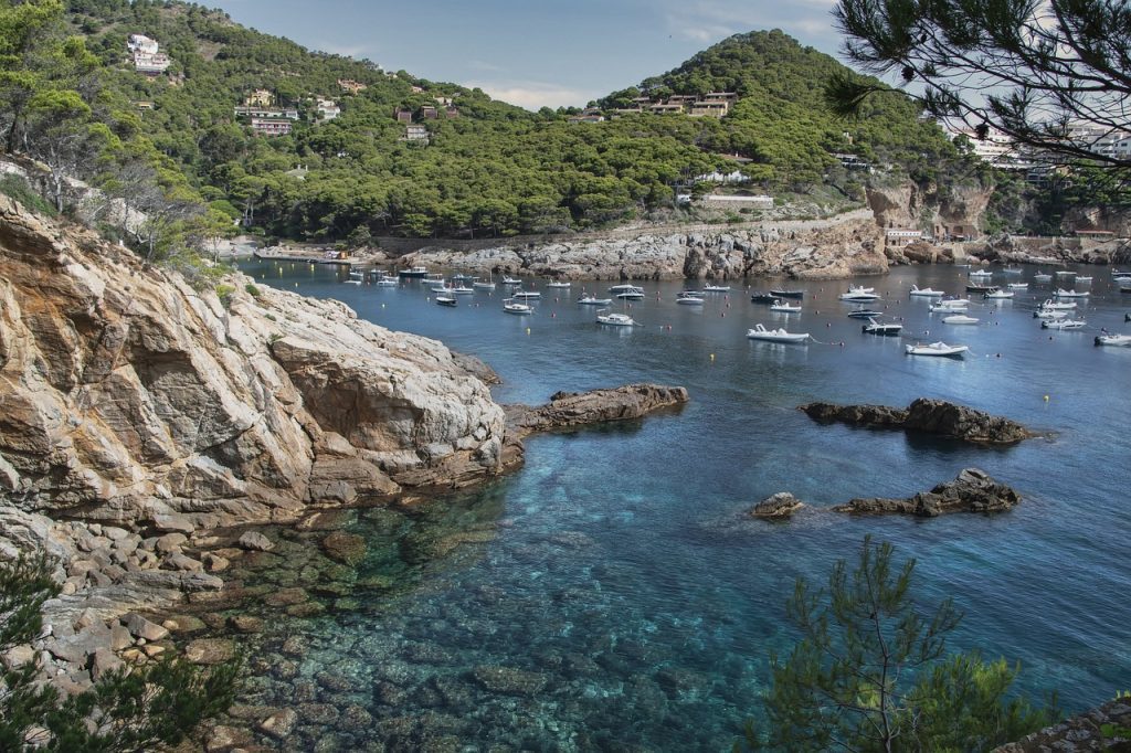 sea, beach, mountain